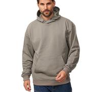 Soulstar Herren Oversize Hoodie Kapuzenpullover Einfarbig Basic Pullover Kapuzen-Sweatshirt Für Männer S2_PRE-Hood-Grey-S