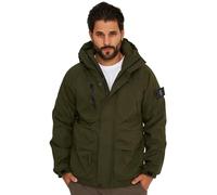 Soulstar Herren Übergangsjacke mit Kapuze Fieldjacket Fleece Gefütterte Steppjacke Outdoorjacke Winterjacke Mens Jacket S2_WGB-9-Olive-S