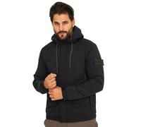 Soulstar Herren Übergangsjacke mit Kapuze Steppjacke Outdoorjacke Winterjacke Funktionsjacke Mens Jacket S2_WEDGE-7-Black-XXL