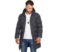 Soulstar Herren Winterparka Winter-Jacke mit Kapuze (DE/NL/SE/PL, Alphanumerisch, XS, Regular, Regular, Grey)