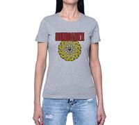 Soundgarden Vintage Damen T-Shirt Grau Rundhals Leichtes Lässiges Kurzarm Women's Grey Crew Neck Casual Short Sleeves