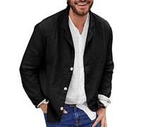 Soupliebe Cordjacke Männer, Jacke Herren - Shacket Freizeithemd Relaxed Fit Plus Size Hemdjacke Klassisches Cargo Hemd Overshirt Langarm Herbstjacke Frühling Herbst Cord-Hemd Windbreaker Schwarz XL