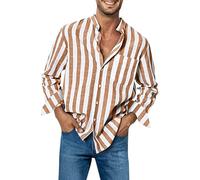 Soupliebe Cordjacke Männer, Overshirt Herren - Casual Warm Windbreaker Oversized Arbeitsjacke Freizeithemd Ideal Für Casual-Looks Übergangsjacke Relaxed Fit Hemd Hemdjacke Cargo Gelb L
