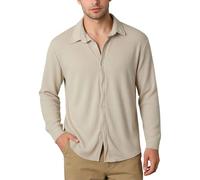 Soupliebe Cordjacke Männer, Overshirt Herren - Cordhemd Übergangsjacke Leicht Frühling Herbst Herbstjacke Baumwolle Windbreaker Hemd Knopfverschluss Arbeitsjacke Casual Cord-Hemd Hemdjacke Beige XL