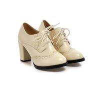 Soupliebe Dirndl Schuhe Damen Trachten - Damen Sandalen Plateau Schuhe Heels Elegante Zehentrenner Damenschuhe Sommerschuhe Oxford Elegant Sandaletten Mit Absatz Und Bequem Pumps Schwarz Beige 35