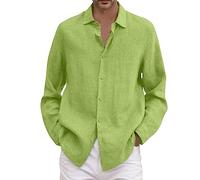 Soupliebe Overshirt Herren, Hemdjacke - Cord-Hemd Cargo Hemd Relaxed Fit Casual Klassisches Windbreaker Herbstjacke Leicht Arbeitsjacke Button Down Übergangsjacke Cordjacke Männer Gelb 4XL