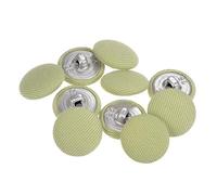 sourcing map 10 Stück 18 mm Knöpfe Hellgrün mit Stoffüberzug, Vintage Stoffknöpfe Bezogen Nähknöpfe Runde Retro Bastelknöpfe Metallschaft für Mantel Strickjacke Anzüge Kleider Blusen