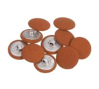 sourcing map 10 Stück 20 mm Knöpfe Legierung Orange mit Stoffüberzug, Vintage Stoffknöpfe Bezogen Nähknöpfe Runde Retro Bastelknöpfe Metallschaft für Mantel Strickjacke Anzüge Kleider Blusen
