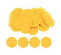 sourcing map 100 Stück Runde Bastelfilz 50mm, Filzkreise Handwerk Filz Pads Vliesstoff Filzkissen für Nähen, DIY Projekt, Bastelarbeiten, Handwerk, Decoration (Gelb)