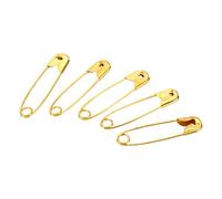 sourcing map 100 Stück Sicherheitsnadeln 0.98 Zoll Kleine Metall Nähstifte für Decken Röcke Handwerk Brosche Herstellung Gold Ton