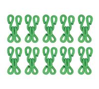 sourcing map 12 Stück BH Haken BH Verlängerung 2 Haken Hosenverschluss, 23mm Nähzubehör Ösen zum Annähen Polyester Abgedeckt Closure für Clothing Bra Trousers Skirt DIY Craft, Grün