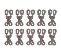 sourcing map 12 Stück BH Haken BH Verlängerung 2 Haken Hosenverschluss, 23mm Nähzubehör Ösen zum Annähen Polyester Abgedeckt Closure für Clothing Bra Trousers Skirt DIY Craft, Dunkelgrau