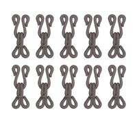 sourcing map 12 Stück BH Haken BH Verlängerung 2 Haken Hosenverschluss, 27mm Nähzubehör Ösen zum Annähen Polyester Abgedeckt Closure für Clothing Bra Trousers Skirt DIY Craft, Dunkelgrau