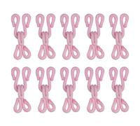 sourcing map 12 Stück BH Haken BH Verlängerung 2 Haken Hosenverschluss, 27mm Nähzubehör Ösen zum Annähen Polyester Abgedeckt Closure für Clothing Bra Trousers Skirt DIY Craft, Pink
