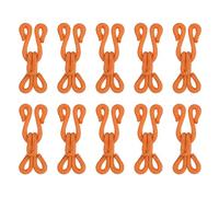 sourcing map 12 Stück BH Haken BH Verlängerung 2 Haken Hosenverschluss, 27mm Nähzubehör Ösen zum Annähen Polyester Abgedeckt Closure für Clothing Bra Trousers Skirt DIY Craft, Orange