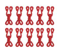 sourcing map 12 Stück BH Haken BH Verlängerung 2 Haken Hosenverschluss, 27mm Nähzubehör Ösen zum Annähen Polyester Abgedeckt Closure für Clothing Bra Trousers Skirt DIY Craft, Rot