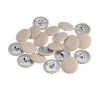sourcing map 20 Stück 20 mm Knöpfe Beige mit Stoffüberzug Vintage Stoffknöpfe Bezogen Nähknöpfe Runde Retro Bastelknöpfe Metallschaft für Mantel Strickjacke Anzüge Kleider Blusen