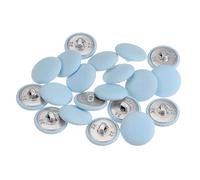 sourcing map 20 Stück 20 mm Knöpfe Blau mit Stoffüberzug Vintage Stoffknöpfe Bezogen Nähknöpfe Runde Retro Bastelknöpfe Metallschaft für Mantel Strickjacke Anzüge Kleider Blusen