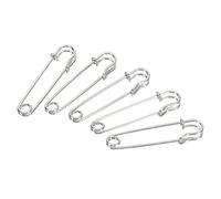 sourcing map 20 Stück Sicherheitsnadeln 3.8cm Groß Safety Pins Metall-Sicherheitsnadeln für Decken Röcke Handwerk Brosche Herstellung Silber Ton