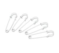 sourcing map 20 Stück Sicherheitsnadeln 5cm Groß Safety Pins Metall-Sicherheitsnadeln für Decken Röcke Handwerk Brosche Herstellung Weiß