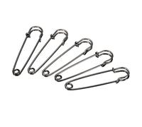 sourcing map 20 Stück Sicherheitsnadeln 7.5cm Groß Safety Pins Metall-Sicherheitsnadeln für Decken Röcke Handwerk Brosche Herstellung Schwarz