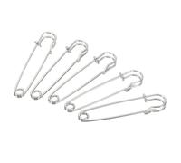 sourcing map 20 Stück Sicherheitsnadeln 7.5cm Groß Safety Pins Metall-Sicherheitsnadeln für Decken Röcke Handwerk Brosche Herstellung Silber Ton