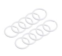 sourcing map 24 Stück Schlüsselringe Flache Schlüsselring 30mm/1,2”Rund Schlüsselanhänger Ringe Weiß