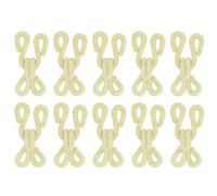 sourcing map 30 Stück BH Haken BH Verlängerung 2 Haken Hosenverschluss, 23mm Nähzubehör Ösen zum Annähen Polyester Abgedeckt Closure für Clothing Bra Trousers Skirt DIY Craft, Beige