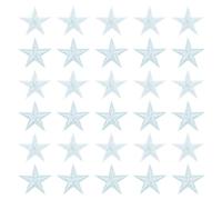 sourcing map 30 Stück Flicken zum aufbügeln 5 Sterne Eisen auf Patches Bügelflicken Patches Gestickte Nähpatches Mini Stickerei Aufnäher für Kleidung Reparatur Rucksack Dekoration Himmelblau