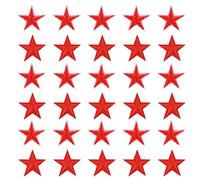 sourcing map 30 Stück Flicken zum aufbügeln 5 Sterne Eisen auf Patches Bügelflicken Patches Gestickte Nähpatches Mini Stickerei Aufnäher für Kleidung Reparatur Rucksack Dekoration Rot