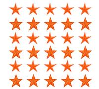 sourcing map 30 Stück Flicken zum aufbügeln 5 Sterne Eisen auf Patches Bügelflicken Patches Gestickte Nähpatches Mini Stickerei Aufnäher für Kleidung Reparatur Rucksack Dekoration Orange