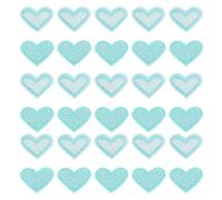 sourcing map 30 Stück Flicken zum aufbügeln Herzförmig Eisen auf Patches Bügelflicken Patches Gestickte Nähpatches Mini Stickerei Aufnäher für Kleidung Reparatur Rucksack Dekoration Grün