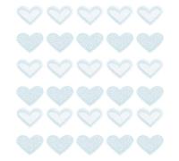 sourcing map 30 Stück Flicken zum aufbügeln Herzförmig Eisen auf Patches Bügelflicken Patches Gestickte Nähpatches Mini Stickerei Aufnäher für Kleidung Reparatur Rucksack Dekoration Himmelblau