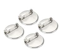 sourcing map 50 Stück Brosche Basis 29mm Broschennadeln Sicherheitsnadeln Anstecknadeln zum Basteln mit Löchern für Ausweise Namenskarten Tags DIY Schmuck Handwerk Silber Ton