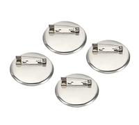 sourcing map 50 Stück Brosche Basis 35mm Broschennadeln Sicherheitsnadeln Anstecknadeln zum Basteln mit Löchern für Ausweise Namenskarten Tags DIY Schmuck Handwerk Silber Ton