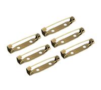 sourcing map 50 Stück Sicherheitsstangen Stifte 30mm Broschen Verschluss Nadelrücken für Ausweise Namenskarten Tags DIY Handwerk Bronze Ton