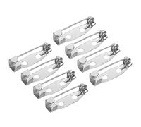 sourcing map 50 Stück Sicherheitsstangen Stifte Broschennadeln Sicherheitsnadeln Anstecknadeln zum Basteln 20mm für Ausweise Namenskarten Tags DIY Schmuck Handwerk Silber Ton