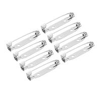 sourcing map 50 Stück Sicherheitsstangen Stifte Broschennadeln Sicherheitsnadeln Anstecknadeln zum Basteln 30mm für Ausweise Namenskarten Tags DIY Schmuck Handwerk Silber Ton