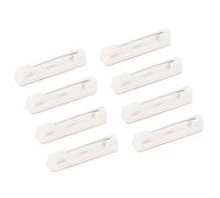 sourcing map 50Stk Sicherheitsstifte 31mm Kleber Brosche Verschluss Pin Rückseiten für Ausweise Namenskarten Etiketten Heimwerken Basteln Weiß