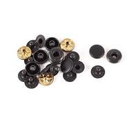 sourcing map 6 Sets Schwarz Metall Druckknopf Poppers Nähen Druckknöpfen Buttons 10mm de de