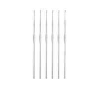sourcing map 6 Stück Häkelnadel Edelstahl Häkelnadel Set Häkelnadeln Set Tunesische Häkelnadel 0,75mm Edelstahl Stricknadeln Lange Häkelnadel Häkelnadeln für Anfänger DIY Bastelgarn