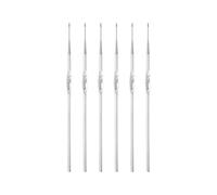 sourcing map 6 Stück Häkelnadel Edelstahl Häkelnadel Set Häkelnadeln Set Tunesische Häkelnadel 0,6mm Edelstahl Stricknadeln Lange Häkelnadel Häkelnadeln für Anfänger DIY Bastelgarn