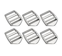 sourcing map 6Stk Metall Leiter Schnalle Gleiter Tri-Gleiter Metall Einstellbar Schnallen 25mm(1") Innen Größe für Gurtband Rucksack Riemen Silberton