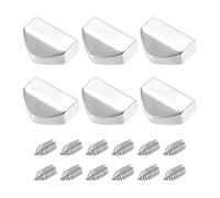 sourcing map 6Stk. Reißverschluss Schwanz Clip Zinklegierung Reißverschluss Schnalle Endstücke Stopper Endspitzen für Leder Nähen DIY Zubehör (1.0 Zoll Silber)