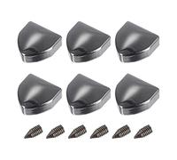 sourcing map 6Stk. Reißverschluss Schwanz Clip Zinklegierung Reißverschlussschnalle Endstücke Stopper Endspitzen für Leder-Nähzubehör (0.31 Zoll Schwarz)