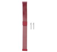sourcing map Edelstahl-Mesh-Uhrenarmband 14mm Schnellwechsel-Verstellbares Armband Magnetischer Verschluss für Männer und Frauen, Rot