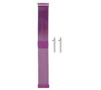 sourcing map Edelstahl-Mesh-Uhrenarmband 18 mm Schnellwechsel-Verstellbares Armband mit magnetischem Verschluss für Männer und Frauen, Lila.