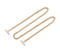 sourcing map Taschenkette Ersatz Taschengurte zum Wechseln Metall Kette Trageriemen Kettenriemen mit Knebelverschlüssen Schultergurt Zubehör für DIY Tasche Handtasche Geldbörse 120cm Golden