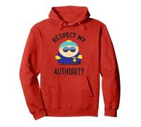 South Park Cartman Respect My Authority Pullover Hoodie, Unisex für Erwachsene, Rot, S