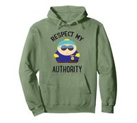South Park Cartman Respect My Authority Pullover Hoodie, Unisex für Erwachsene, Salbeigrün, XXL